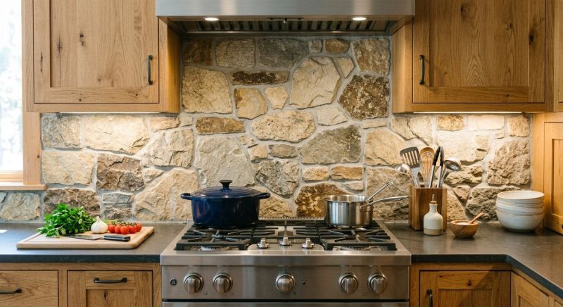 Stove Backsplash Installation in Wilmington, NC
